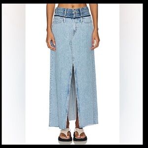 SLVRLAKE Sz 27 Re-work Dallas Denim Maxi Skirt in Twin Valley